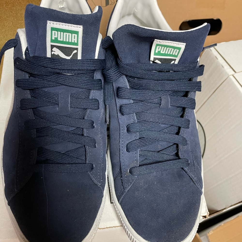 Puma blue suede sneakers